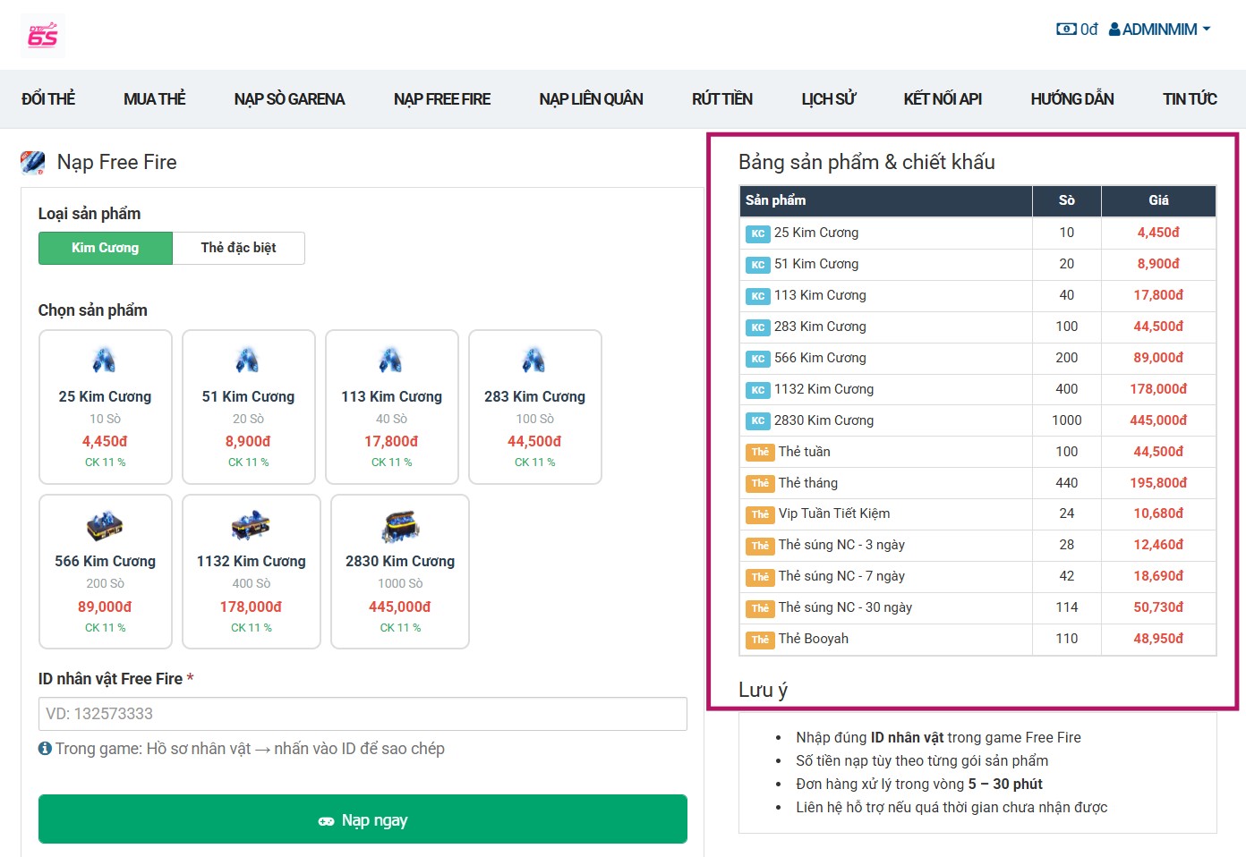 Cập nhật bảng giá nạp thẻ Garena Free Fire mới nhất 2026 - Ảnh 3
