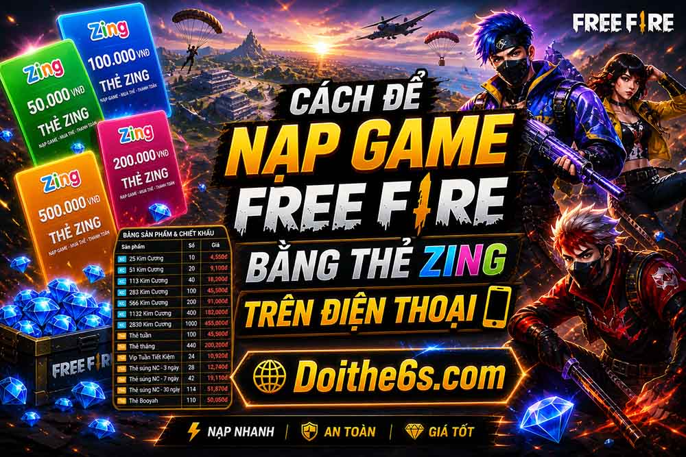 Cách để nạp game FREE FIRE bằng thẻ ZING trên điện thoại - Ảnh 2