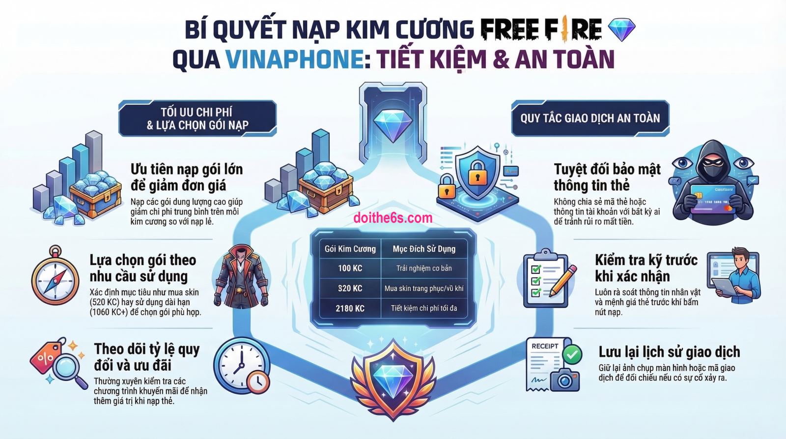 Cách Mua Kim Cương Free Fire Bằng Thẻ Vinaphone Tiết Kiệm Chi Phí - Ảnh 2