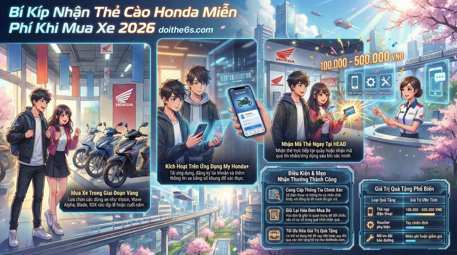 Cách Nhận Thẻ Cào Honda Miễn Phí Khi Mua Xe 2026 - Ảnh 3