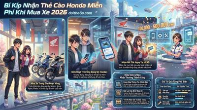 Cách Nhận Thẻ Cào Honda Miễn Phí Khi Mua Xe 2026