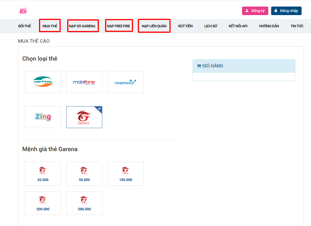 Đổi thẻ honda lấy thẻ game mong muốn