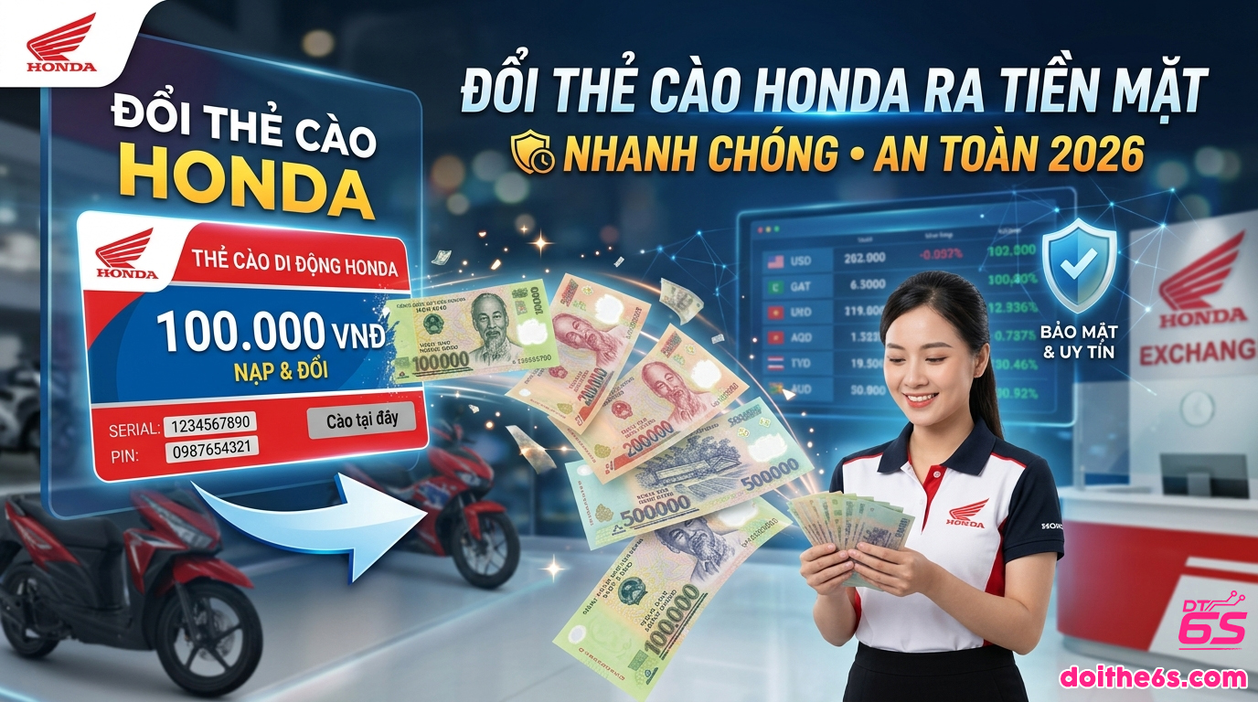 Đổi Thẻ Cào Honda Ra Tiền Mặt Nhanh Chóng, An Toàn 2026 - Ảnh 2
