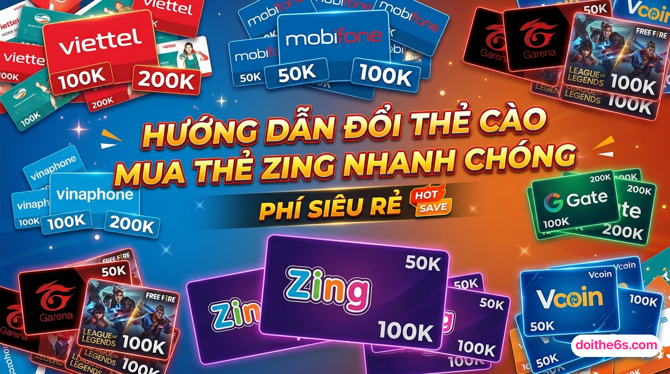 Đổi thẻ cào mua thẻ Zing nhanh chóng - Hướng dẫn chi tiết, chiết khấu tốt 2026 - Ảnh 2