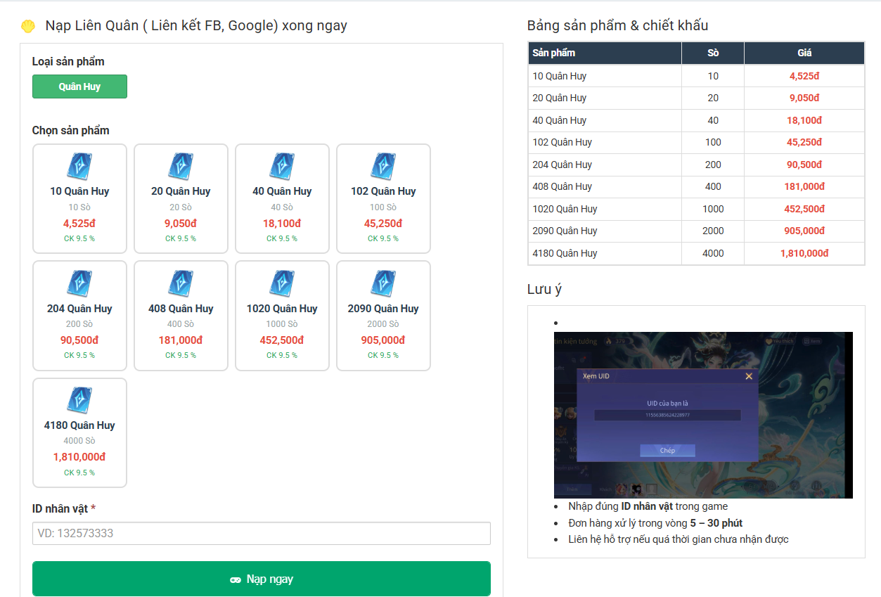 Nạp liên quân mobile - hướng dẫn chi tiết cho người mới - Ảnh 2