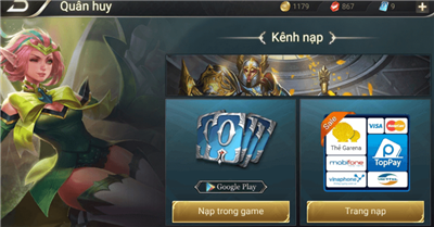 Nạp liên quân mobile - hướng dẫn chi tiết cho người mới