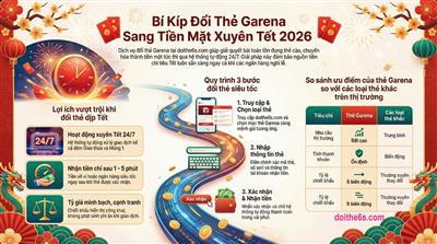 Website đổi thẻ garena làm việc xuyên Tết 2026 giá tốt nhất hiện nay