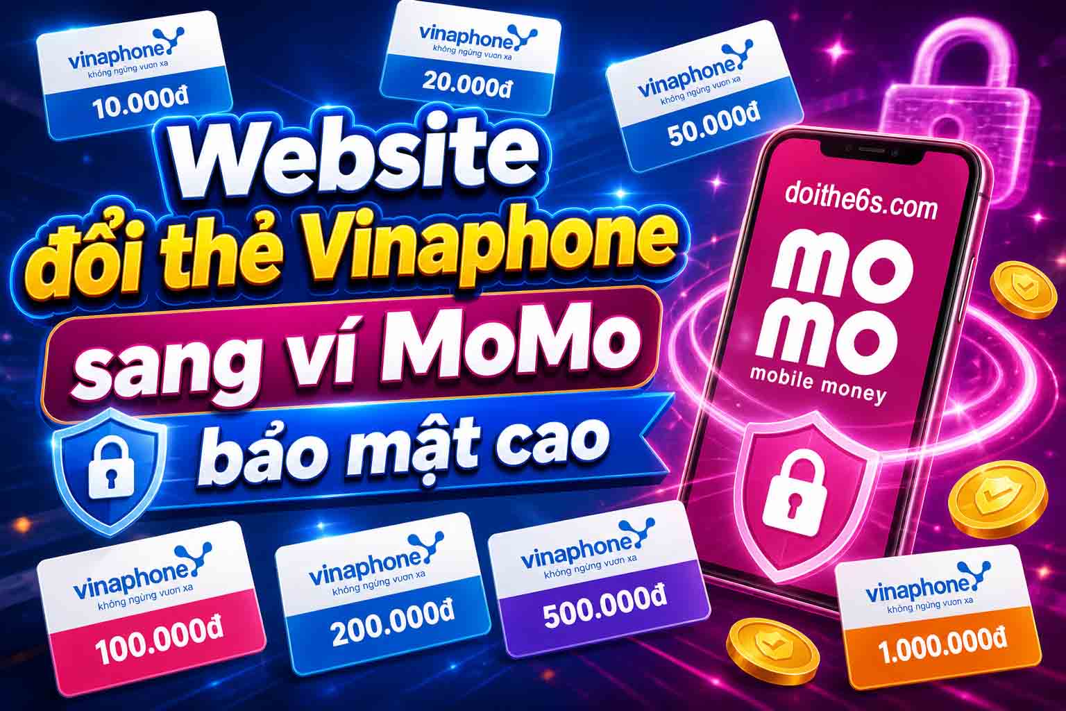 Website đổi thẻ Vinaphone sang ví MoMo bảo mật cao - Ảnh 3